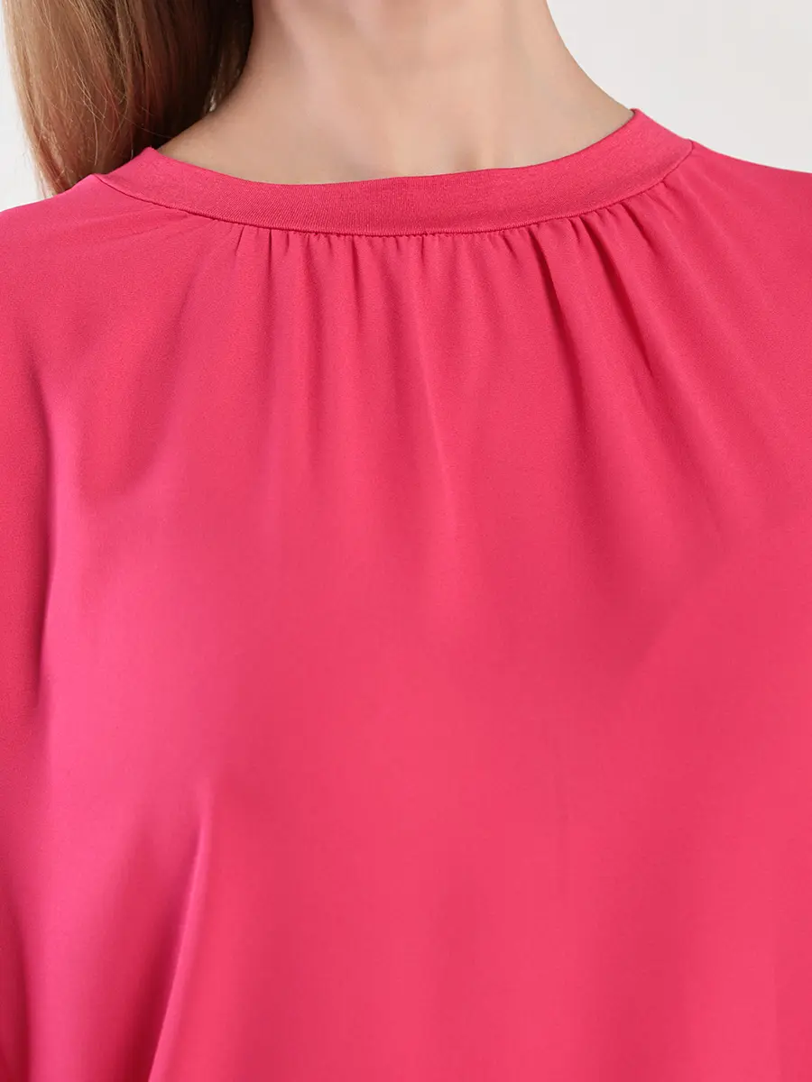 Блуза свободного кроя розового цвета